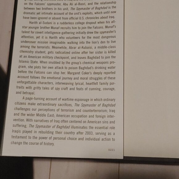 3/$13 The Spy Master Of Baghdad By Margaret Coker Adult Non Fiction Book Isis - Picture 3 of 8